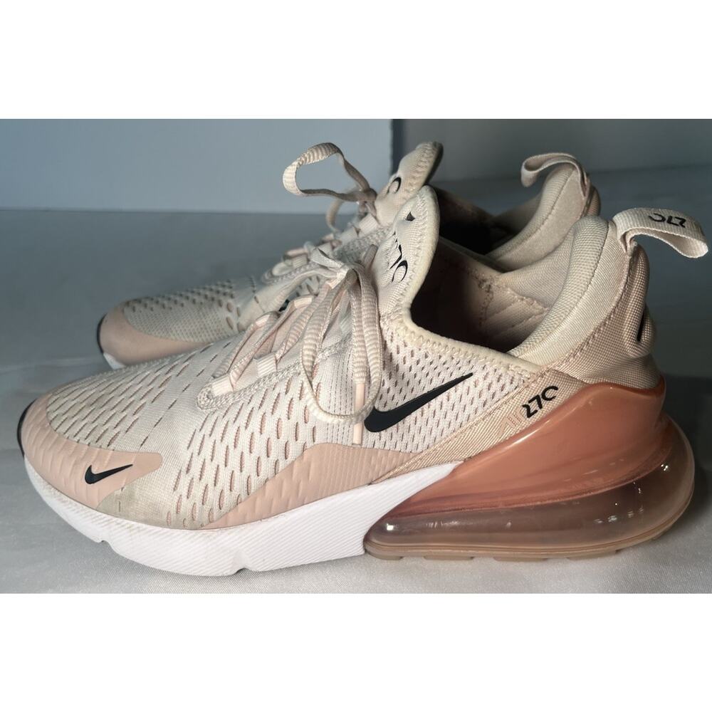 Nike Air Max 270 Size 9.5 AH6789-604 "Light Pink/White/Black" Women's Sneakers